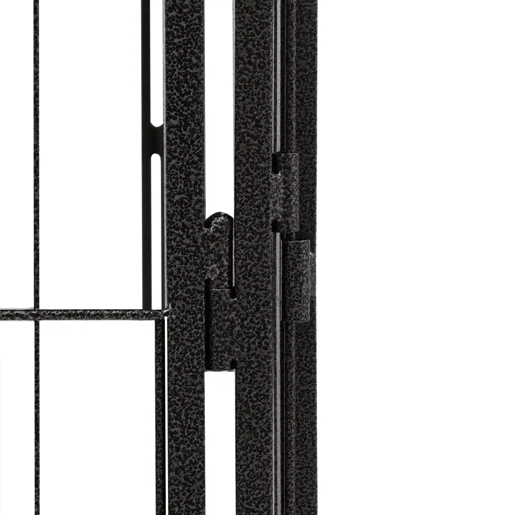 kojec-dla-psa-8-paneli-czarny-50x100-cm-stal-stan-nowy