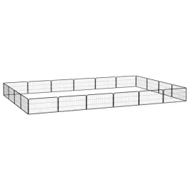 kojec-dla-psa-20-panele-czarny-100x50-cm-stal