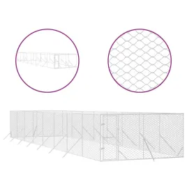 kojec-zewnetrzny-dla-psa-srebrny-4x16x2-m-stal-galwanizowana