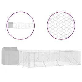 kojec-dla-psa-z-dachem-srebrny-6x6x25-m-stal-galwanizowana