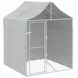 kojec-dla-psa-z-dachem-srebrny-2x2x25-m-stal-galwanizowana