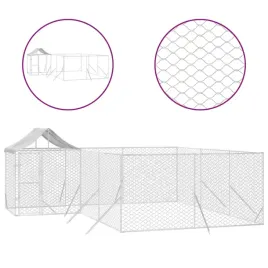 kojec-dla-psa-z-dachem-srebrny-6x6x25-m-stal-galwanizowana