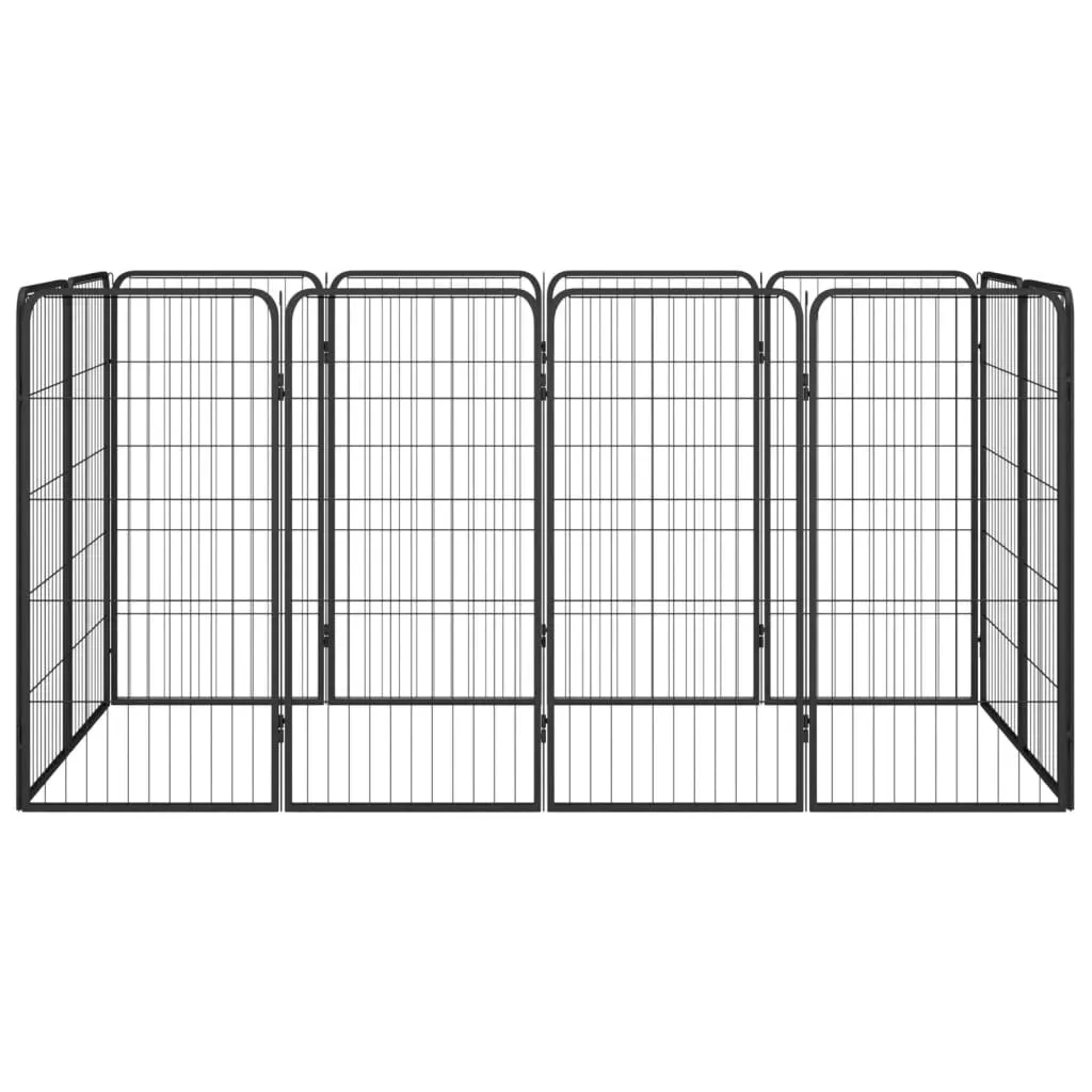 kojec-dla-psa-12-paneli-czarny-50x100-cm-stal