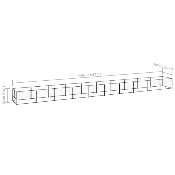 kojec-dla-psa-czarny-10-m-stalowy-wysokosc-70-cm