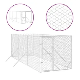 kojec-zewnetrzny-dla-psa-srebrny-2x6x2-m-stal-galwanizowana