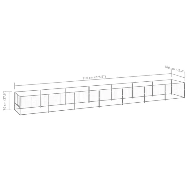 kojec-dla-psa-srebrny-7-m-stalowy-wysokosc-70-cm