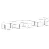 kojec-dla-psa-srebrny-7-m-stalowy-wysokosc-70-cm