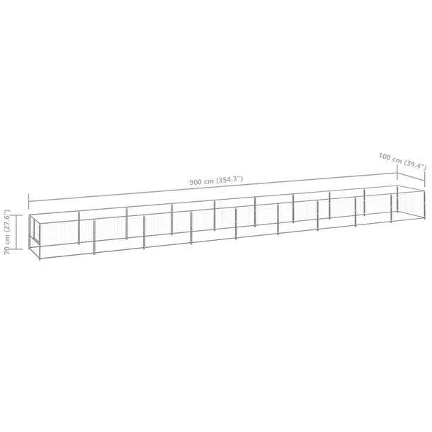 kojec-dla-psa-srebrny-9-m-stalowy-wysokosc-70-cm