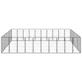 kojec-dla-psa-36-paneli-czarny-50x100-cm-stal-stan-nowy