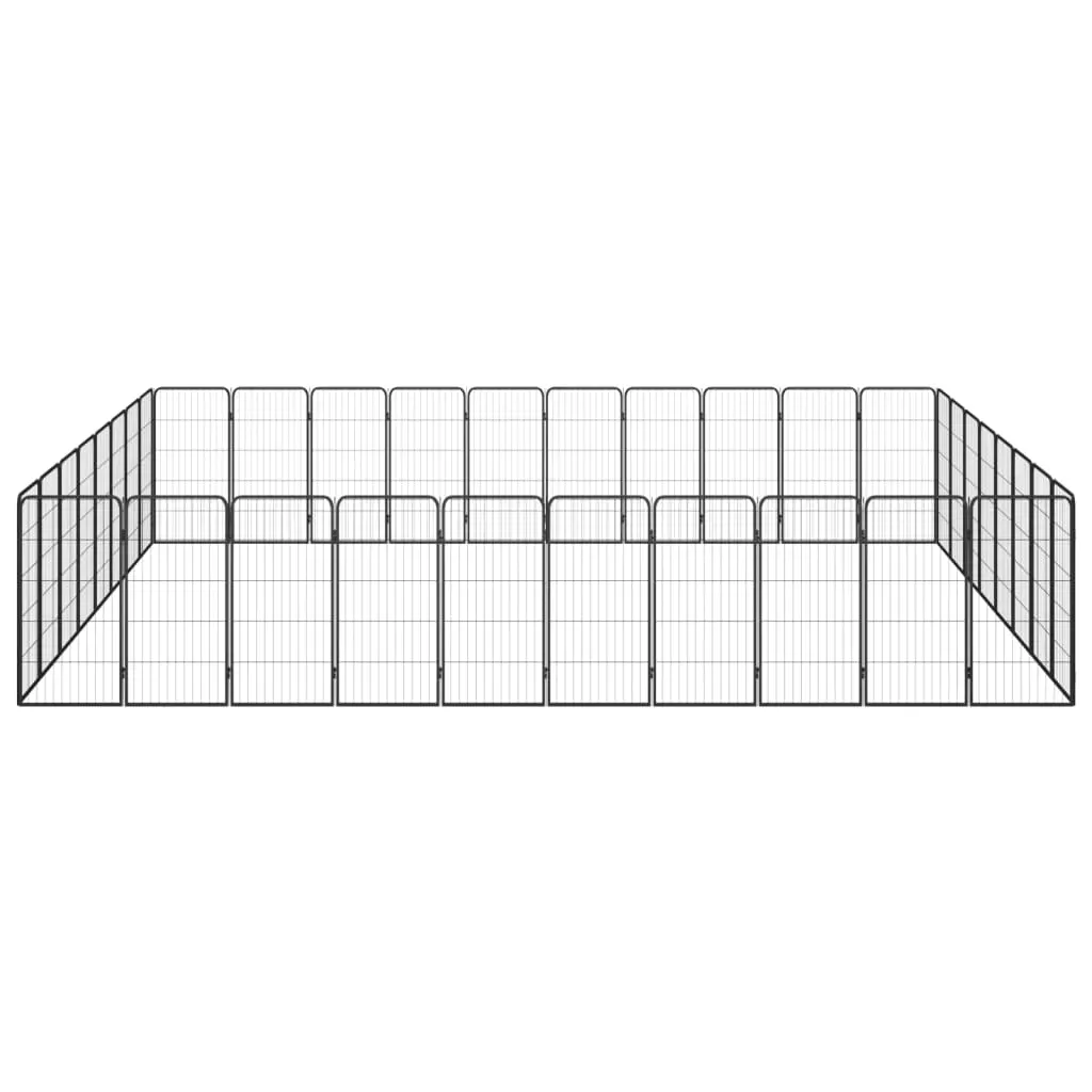 kojec-dla-psa-36-paneli-czarny-50x100-cm-stal