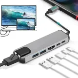 adapter-usb-c-hub-usb-c-a-lan-hdmi-stan-nowy