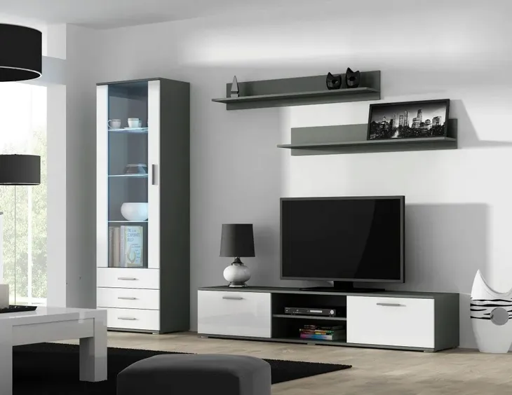 witryna-soho-s1-szary-bialy-polysk-stan-nowy