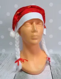 czapka-12szt-mikolajki-z-warkoczykami-24x32-cm-sn30499