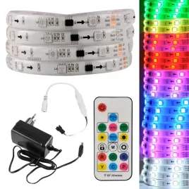 sanico-zestaw-tasma-led-12v-24w-150-led-5m-ip65-rgb-magic-108-funkcji-swiec