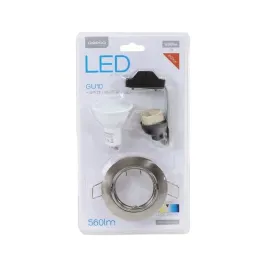 omega-spotlight-holder-round-nickel-with-led-gu10-7w-6000k-175-265v-43493