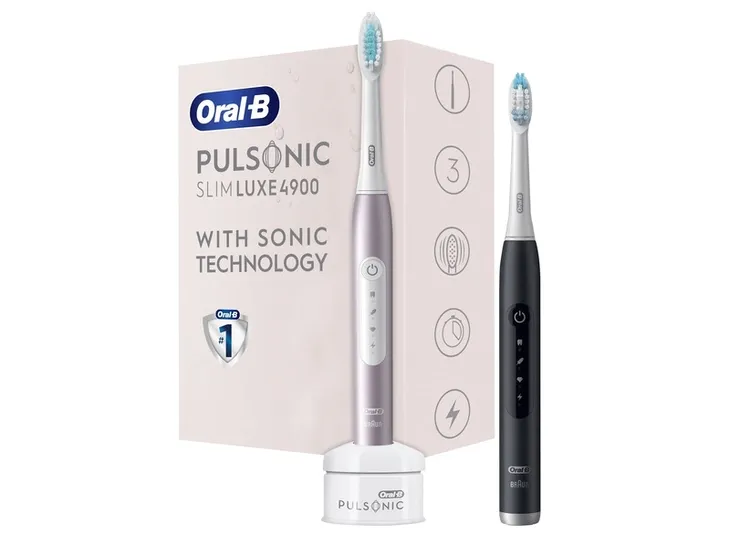 Szczoteczki Soniczne Oral-B Pulsonic SlimLuxe 4900 RoseGold Black Dwupak