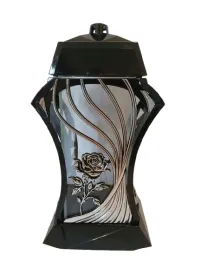 piekny-duzy-lampion-37cm-srebrny-czarny-kapliczka-z-kwiatem-azur