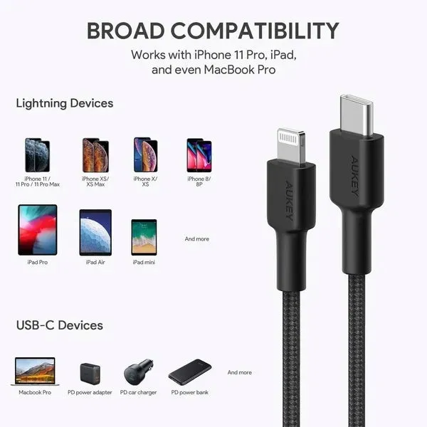 aukey-cb-cl03-nylonowy-kabel-usb-c-lightning-2m-pd-stan-nowy
