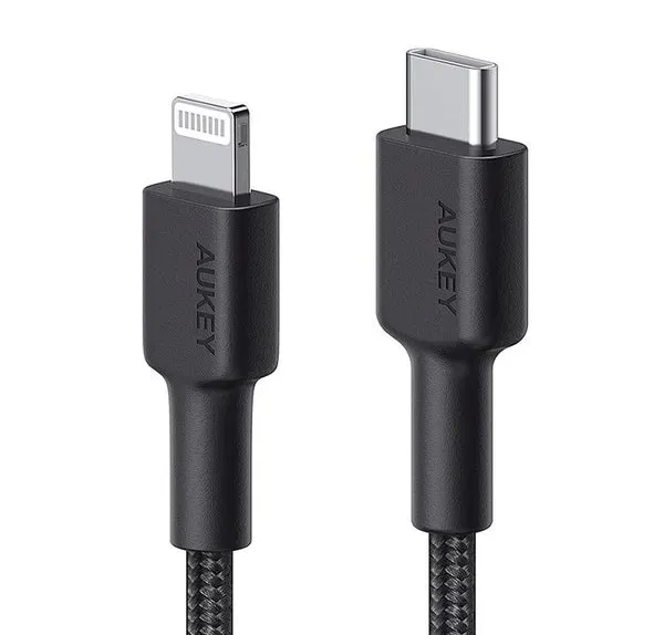 aukey-cb-cl03-nylonowy-kabel-usb-c-lightning-2m-pd-stan-nowy