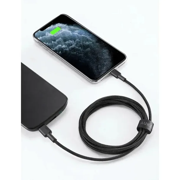 aukey-cb-cl03-nylonowy-kabel-usb-c-lightning-2m-pd-stan-nowy