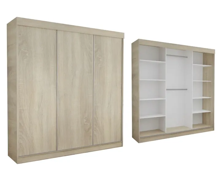 SZAFA PRZESUWNA 3D 210 CM - sonoma - NISKA LINIA