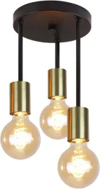 lampa-sufitowa-3-punktowa-vintage-e27-czarno-zlota