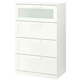 ikea-brimnes-komoda-4-szuflady-bialy-szklo-matowe-78x124-cm