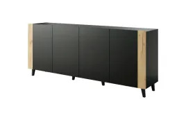 komoda-phare-200-cm-4d-czarny-mat-dab-craft