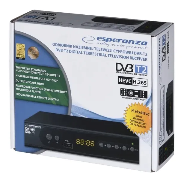 esperanza-tuner-dvb-t2-h-265-hevc-ev106p-stan-nowy-kod-producenta-ev106p