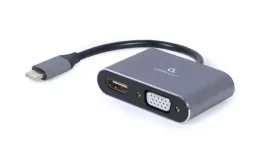gembird-adapter-usb-typu-c-na-hdmi-vga-na-kablu-szary