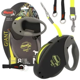smycz-automatyczna-psa-flexi-tasma-zwijana-z-blokada-m-25kg-8m-mocna-neon