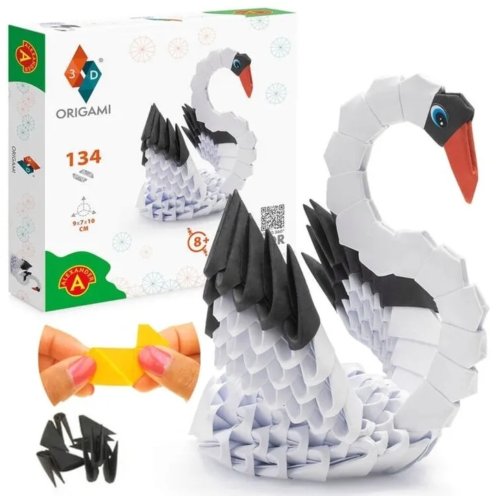 alexander-origami-3d-labedz-134-elementow-28317-stan-nowy