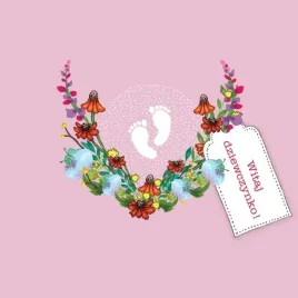 karnet-swarovski-kwadrat-cl3411-narodziny-witaj-dziewczynko