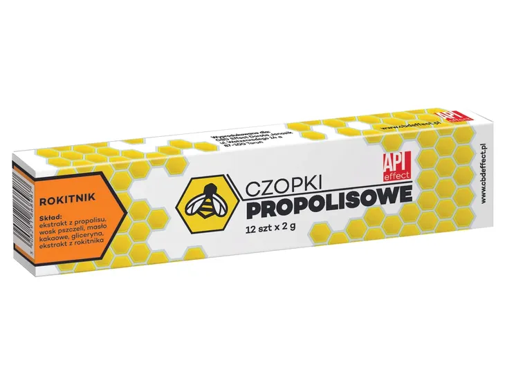 Czopki propolisowe z rokitnikiem 12szt x 2g API