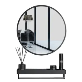lustro-z-polka-80cm-czarne