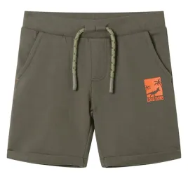 szorty-dzieciece-ze-sznurkiem-ciemne-khaki-140