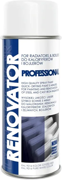 Farba do renowacji kaloryferów RAL 9016 400ml RENOVATOR KALORYFER