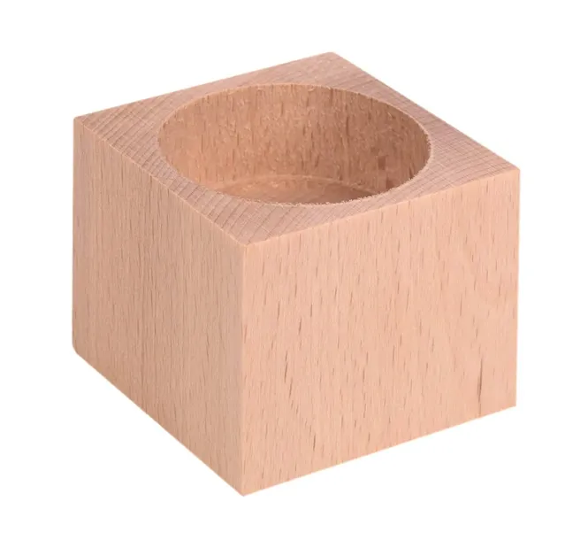 ŚWIECZNIK drewniany świąteczny na tealight podgrzewacz ozdoba 4cm