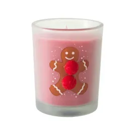 swieczka-swiateczna-czerwona-z-pierniczkiem-szklana-parafina