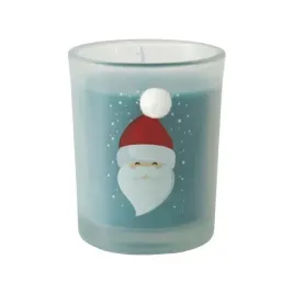 swieczka-swiateczna-zielona-z-motywem-mikolaja-choinka