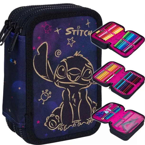 Coolpack Piórnik Trzykomorowy Wyposażeniem Jumper 3 Disney Gold Stitch