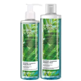 avon-senses-secret-lagoon-zestaw-zel-250ml-mydlo