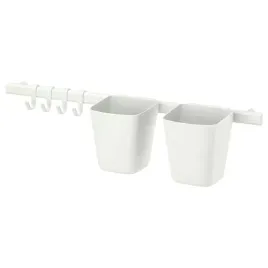 ikea-sunnersta-drazek-4-haczyki-2-pojemniki-bialy