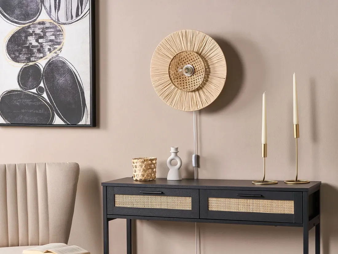 lampa-scienna-papierowa-40-cm-naturalna-yaapi-stan-nowy