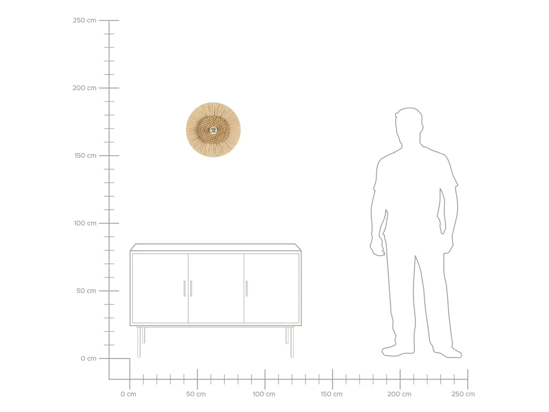 lampa-scienna-papierowa-40-cm-naturalna-yaapi-stan-nowy