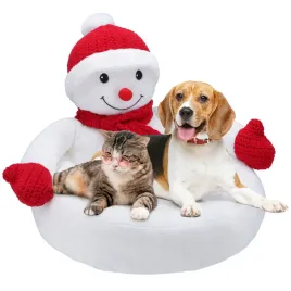 legowisko-dla-psa-kota-zwierze-swiateczne-miekkie-poduszka-balwan-50x50-