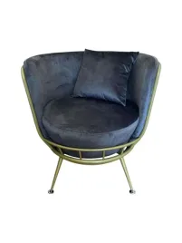 fotel-welurowy-ciemno-szary-zlota-rama-poduszka-regulowane-stopki