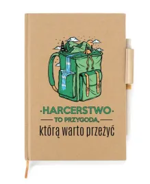 notes-notatnik-harcerski-a5-eko-kraft-dlugopis