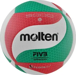 pilka-siatkowa-molten-v5m5000-fivb-bialo-czerwono-zielona-rozm-5