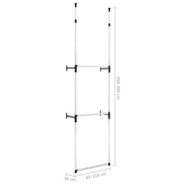 system-teleskopowych-drazkow-do-garderoby-aluminiowy-stan-nowy